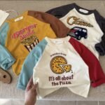 Kids 3D Raglan Long Sleeve Top with Cute Patch Design