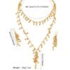 European and American Retro 18K Gold-Plated Tassel Necklace, Sweater Chain and Earrings Two-Piece Set