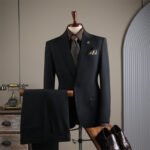 Striped Men's Suit Set – Business Casual Formal Wedding Banquet Suit (Plus Sizes M-7XL)