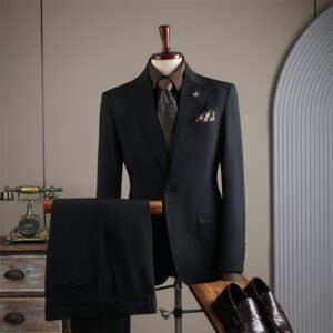 Striped Men's Suit Set – Business Casual Formal Wedding Banquet Suit (Plus Sizes M-7XL)
