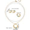 Cross-Border Turkish Circular Necklace Three-Piece Set, Niche Ethnic High-End Jewelry