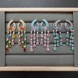 Luxury Zircon Micro-Pave Long Drop Earrings