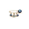 European and American Devil's Eye Brooch, Diamond-Encrusted Blue Eye and Palm Pins