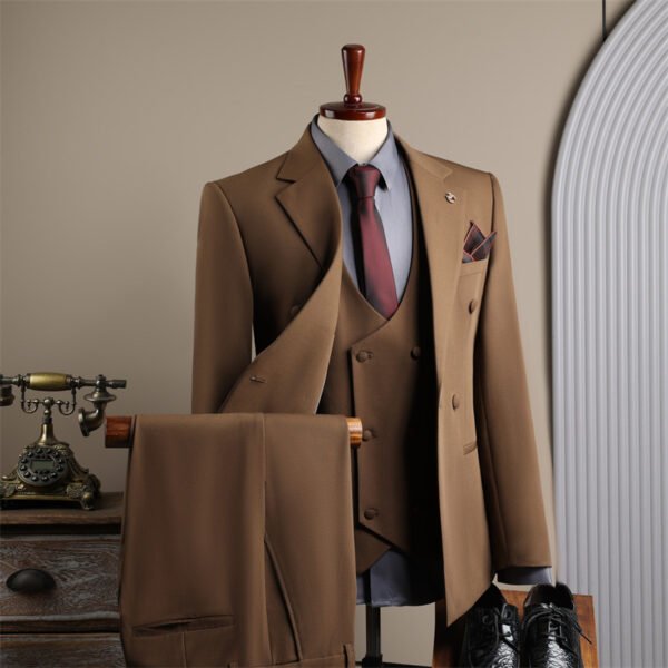 Coffee Suit Set – Men's Business Formal Groom & Groomsman Wedding Suit
