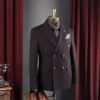 High-End Wine Red Suit Men's Suit Wedding Groomsmen Suit Business Casual High-Quality Professional Suit Suit Men
