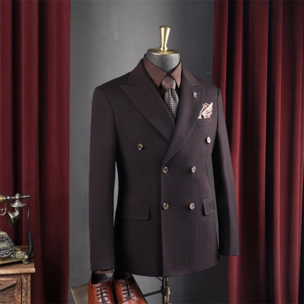High-End Wine Red Suit Men's Suit Wedding Groomsmen Suit Business Casual High-Quality Professional Suit Suit Men