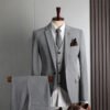 Plus Size Men's Business Casual Slim Wedding Groomsmen Dress Suit