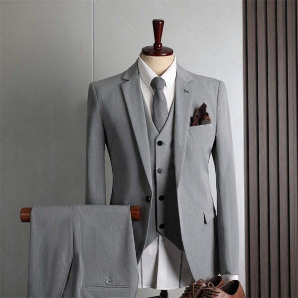 Plus Size Men's Business Casual Slim Wedding Groomsmen Dress Suit