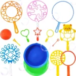 Bubble Wand Tool Set - Kids Multi-Hole Bubble Blowing Toy (Assorted Sizes)