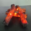 Faux Charcoal Log - Clear Resin Artificial Firewood for Fireplace Displays