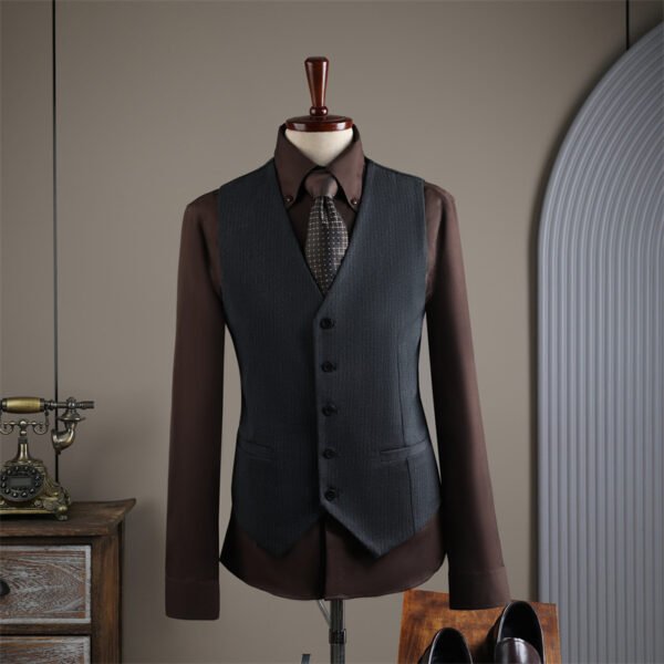 Striped Men's Suit Set – Business Casual Formal Wedding Banquet Suit (Plus Sizes M-7XL)