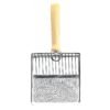 Metal Cat Litter Shovel Two-in-One, Wooden Handle Fine Hole Large Cat Shovel