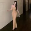 Rhinestone Embellished Strap Dress - Summer Sexy Figure-Flattering Bodycon Dress
