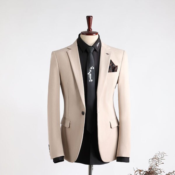 Plus Size Men's Business Casual Slim Wedding Groomsmen Dress Suit