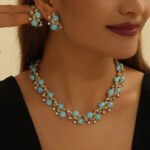 Middle Eastern Bridal Jewellery Set - Statement Necklace & Earrings