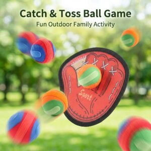 Kids Sticky Target Toss Game Set - Velcro Catch Ball Throwing Toy