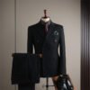 2025 Men's Business Slim Black Suit Jacket Groom Wedding Dress