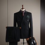 2025 Men's Business Slim Black Suit Jacket Groom Wedding Dress