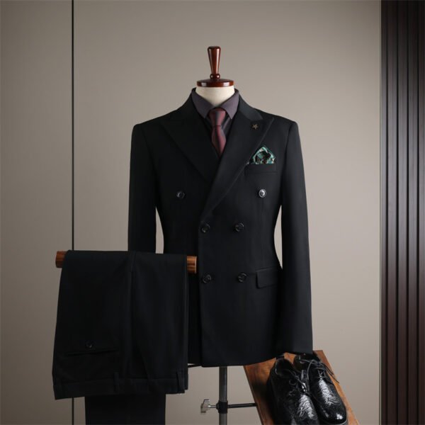 2025 Men's Business Slim Black Suit Jacket Groom Wedding Dress