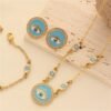 Cross-Border Ethnic Devils Eye Bracelet Necklace Four-Piece Jewelry Set