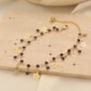 European and American Retro Gold-Plated Beaded Bracelets, Light Luxury Tassel Bracelets
