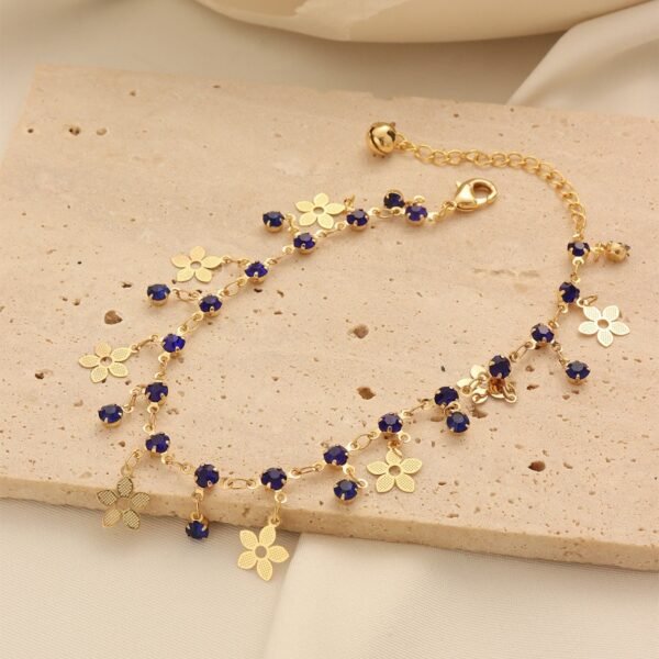 European and American Retro Gold-Plated Beaded Bracelets, Light Luxury Tassel Bracelets