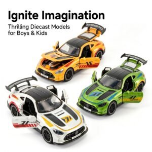 1:32 Scale Alloy Pull-Back Car Model with Sound & Light for Kids