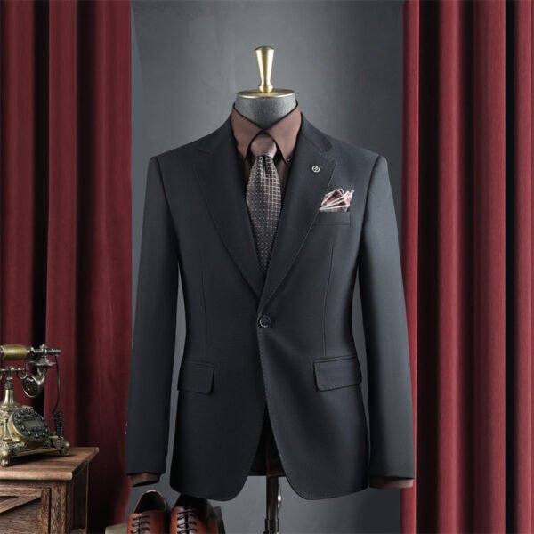 High-End Suit for Men, Pure Gray, Wrinkle-Resistant, Slightly Elastic, Formal Wear, Groom, Wedding, Best Man, Suit Set for Men