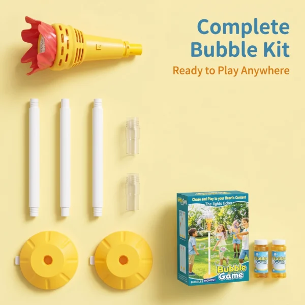 O1CN01gZKXyR2EcQeqcu5x9_2222124958765-0-cib.jpg_ Cross-Border Torch-Shaped Bubble Machine - One-Touch Multi-Hole Bubble Blower Toy