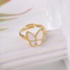 Little Butterfly Necklace Earrings Ring Three-Piece Set Fashionable Simple