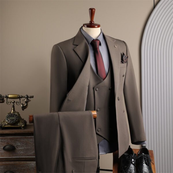 Coffee Suit Set – Men's Business Formal Groom & Groomsman Wedding Suit