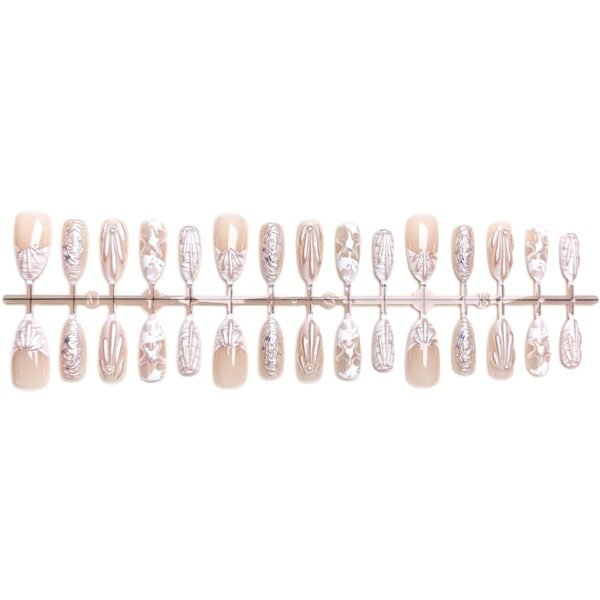 Wy042 White Ocean Shell 3D Wearable Nails Wy042 White Ocean Shell 3D Wearable Nails