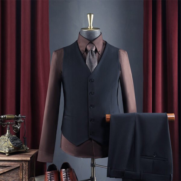 High-End Suit for Men, Pure Gray, Wrinkle-Resistant, Slightly Elastic, Formal Wear, Groom, Wedding, Best Man, Suit Set for Men