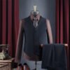 High-End Suit for Men, Pure Gray, Wrinkle-Resistant, Slightly Elastic, Formal Wear, Groom, Wedding, Best Man, Suit Set for Men