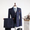 Double-Breasted Suit Set for Men, Formal Business Casual Slim Fit Plus Size Wholesale Wedding Blazer, High-End Feel