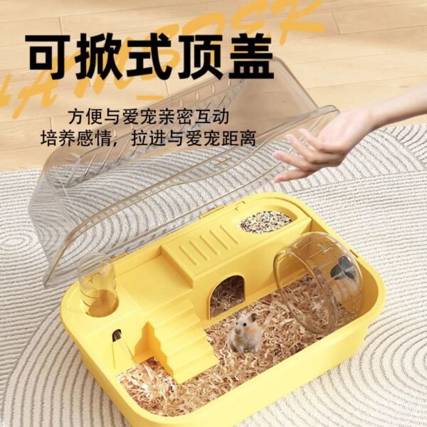 Plastic Hamster Cage Transparent Panoramic Luxury Villa Golden Hamster Double-Layer Extra-Large Space Three-Line Rat Pet Supplies