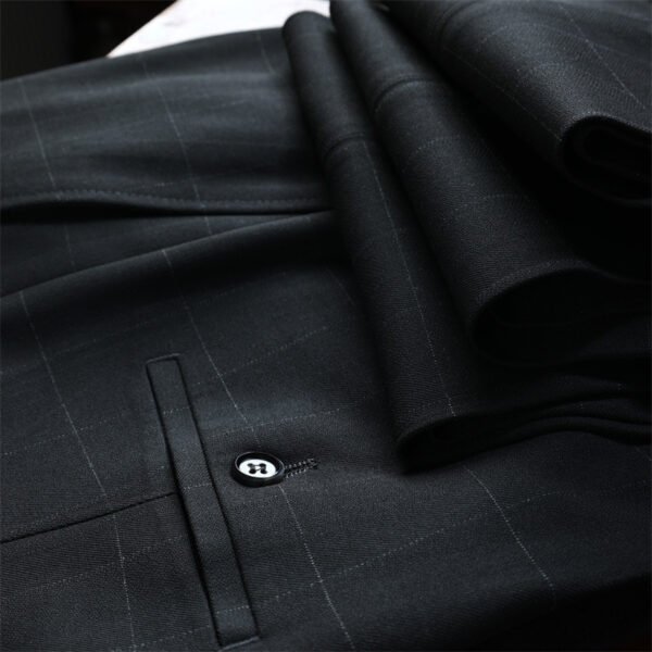 Double Row Plaid Suit Men's Business Formal Groomsman Wedding Groom Suit Jacket