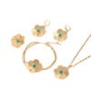 Temu Dropshipping Copper Alloy Four-Piece Set Flower Necklace Multi-Layer Earrings Hot-Selling Artistic Retro Style 5 Temu Dropshipping Copper Alloy Four-Piece Set Flower Necklace Multi-Layer Earrings Hot-Selling Artistic Retro Style