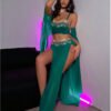 Cross-Border Foreign Trade European and American New Sexy Lingerie Sexy Women's Rhinestone Tassel Chain Dance Outfit Sexy Set