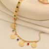 European and American Retro Gold-Plated Beaded Bracelets, Light Luxury Tassel Bracelets