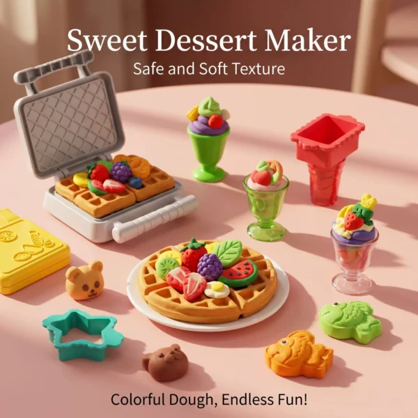 Colored Clay Play Set with Molds - Kids DIY Clay Tool Kit