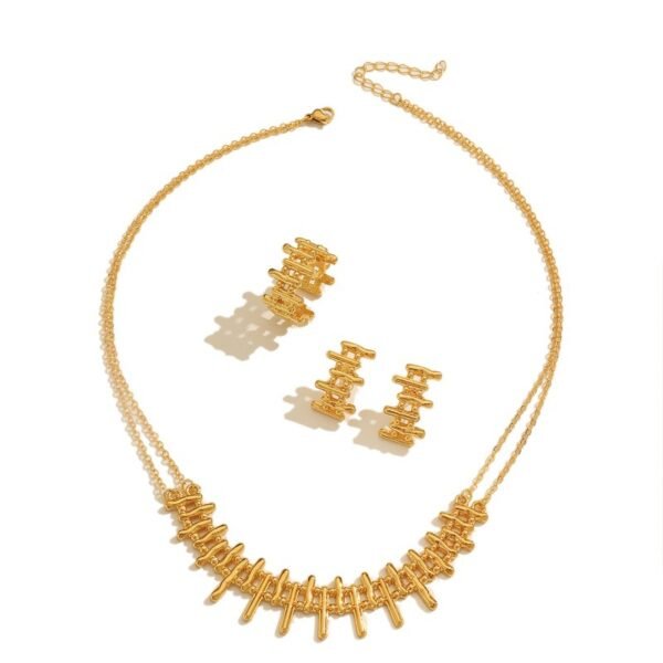 Cross-Border Gold-Plated Strong Color-Preserving Necklace Set, Exquisite Clavicle Chain, Xinjiang Hot Style