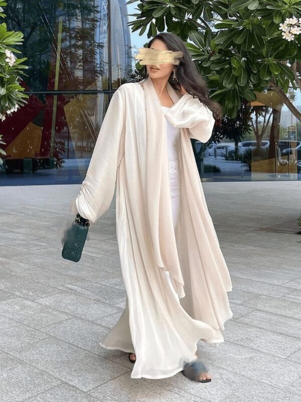O1CN01jBI0li1QPquRfkEz4_2218191011969-0-cib LN098 Loose-Fitting Oversized Satin Cardigan with Lantern Sleeves