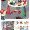 Engineering Colored Clay Round Table Toy - Kids DIY Clay Tool Set
