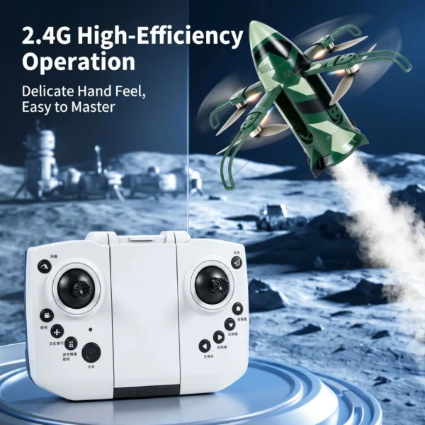 Foldable Spray Rocket Quadcopter Drone with Lights