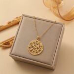 European Cross-Border Stainless Steel Tree of Life Cut Out Necklace