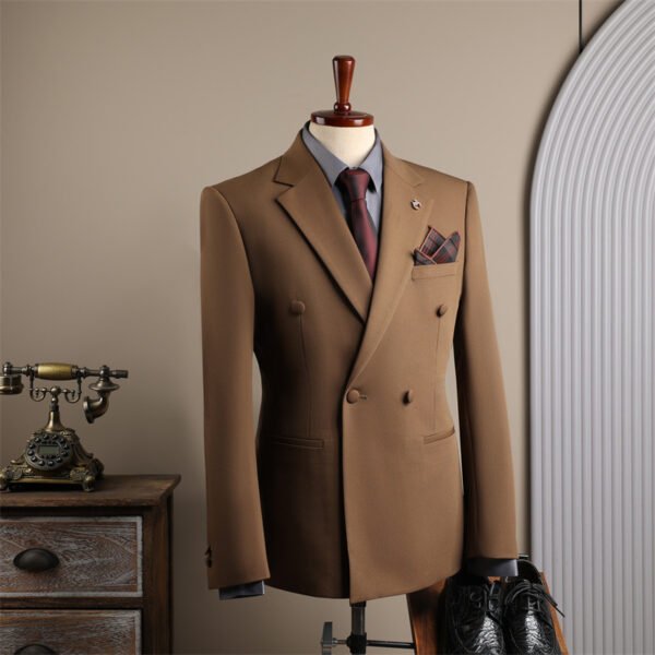 Coffee Suit Set – Men's Business Formal Groom & Groomsman Wedding Suit