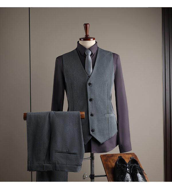 Men's Suits, Slim-Fit Korean-Style Professional Suits, Men's Business Formal Wear, High-Quality Groom's Wedding Attire, Ready Stock