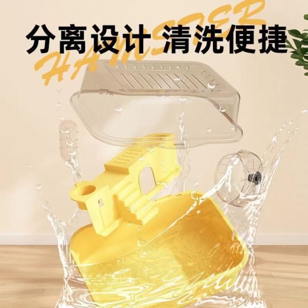Plastic Hamster Cage Transparent Panoramic Luxury Villa Golden Hamster Double-Layer Extra-Large Space Three-Line Rat Pet Supplies