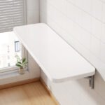 Wall Mounted Folding Table - Drop Leaf Desk & Worktop for Small Spaces